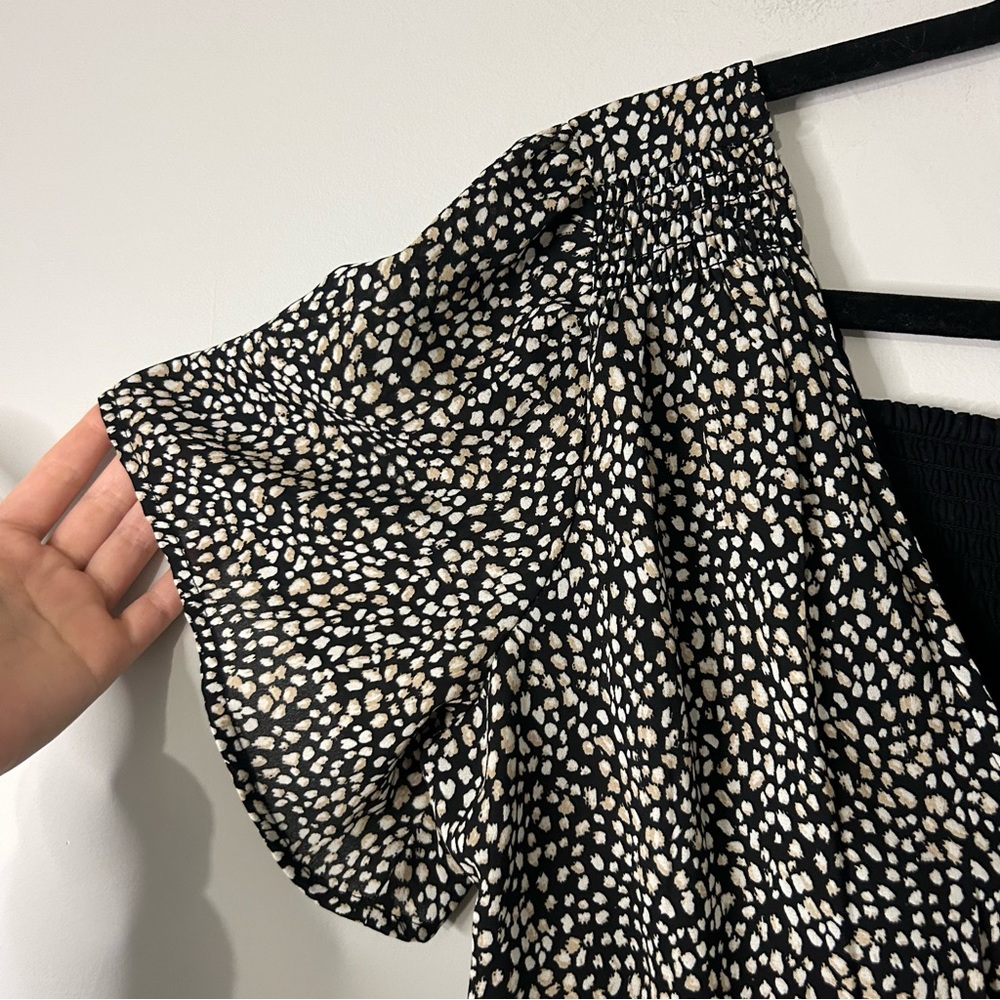 Abercrombie & Fitch Black and White Spotted Printed Mini Dress - Picture 5 of 5